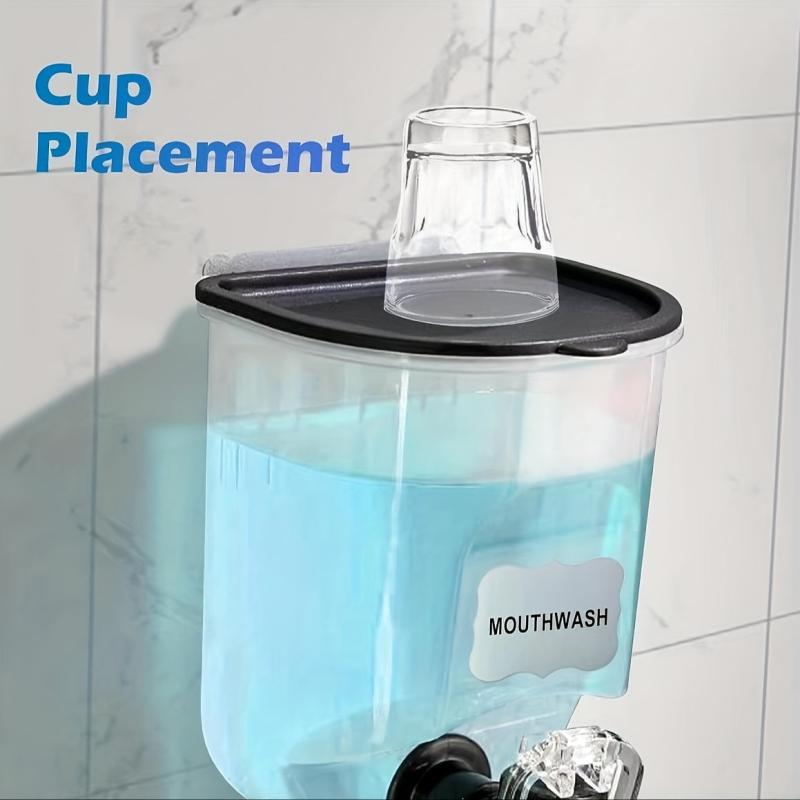 2pcs Wall Mounted Mouthwash Dispenser 21oz - Bathroom Accessory