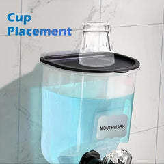 2pcs Wall Mounted Mouthwash Dispenser 21oz - Bathroom Accessory