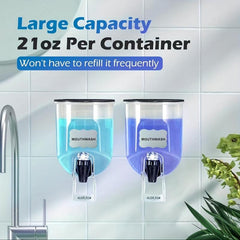2pcs Wall Mounted Mouthwash Dispenser 21oz - Bathroom Accessory