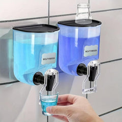2pcs Wall Mounted Mouthwash Dispenser 21oz - Bathroom Accessory