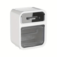 Double Layer Toilet Roll Paper Holder Wall Mounted Tissue Dispenser