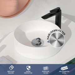 Stainless Steel Floor Drain Cover Hair Catcher Anti Clog Hair Stopper