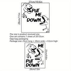 Funny Cartoon Toilet Lid Decal Self Adhesive Wall Sticker for Toilet Cover Decor