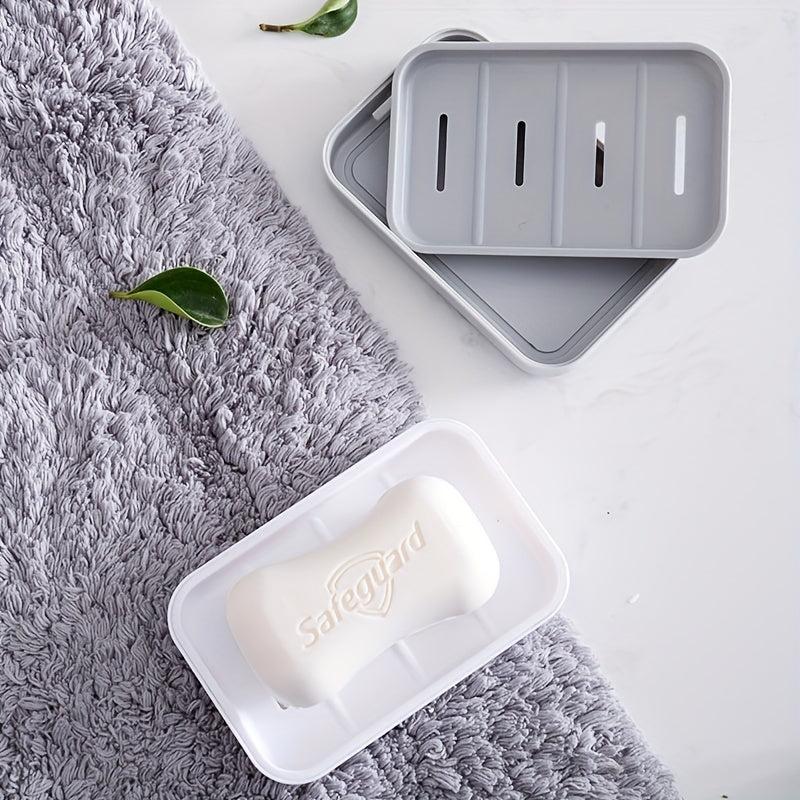 Double Layer Drain Soap Box Plastic Soap Dish Portable Soap Holder