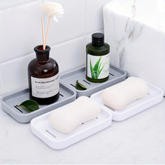 Double Layer Drain Soap Box Plastic Soap Dish Portable Soap Holder