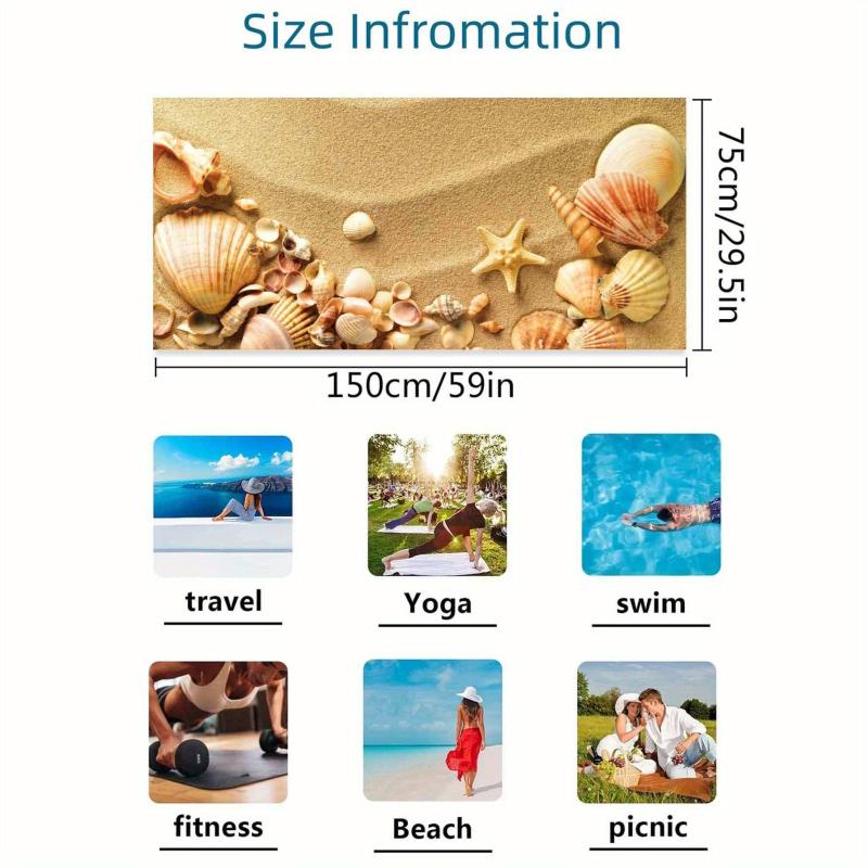 Large Microfiber Beach Towel Fast Drying Lightweight & Absorbent