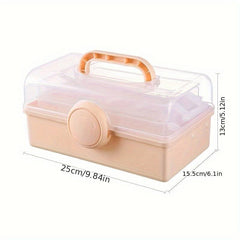 Large Capacity Makeup Storage Box - Dustproof Portable Cosmetic Organizer