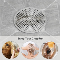 Stainless Steel Floor Drain Cover Shower Drain Protector Bathtub Drain Strainer