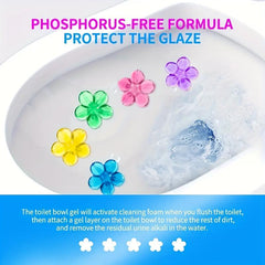 Toilet Gel Stamp Freshens Bathroom Flower Fragrance Essential Home Cleaning
