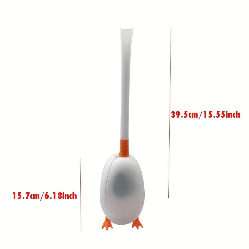 Silicone Toilet Brush Set Diving Duck Wall Floor Standing Long Handled TPR