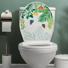Branch Bird Toilet Sticker Bathroom Decor Waterproof Self-adhesive