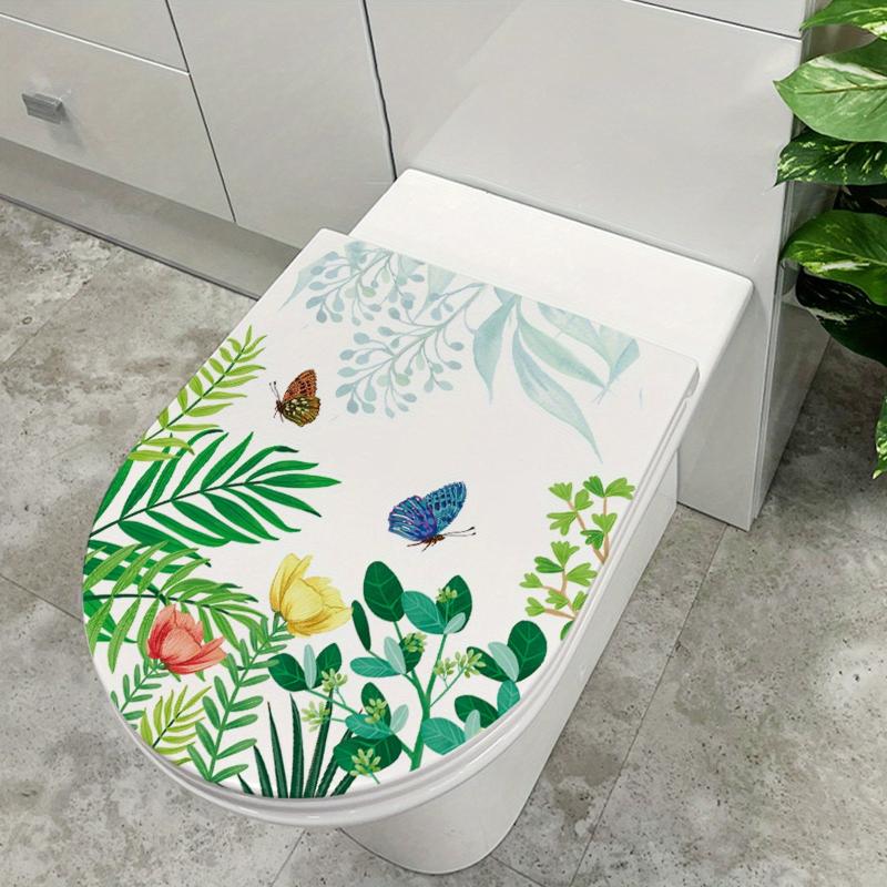 Branch Bird Toilet Sticker Bathroom Decor Waterproof Self-adhesive