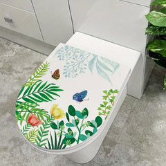 Branch Bird Toilet Sticker Bathroom Decor Waterproof Self-adhesive