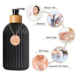 2pcs Hand Soap And Dish Soap Dispenser Set Letter Graphic Lotion Dispenser