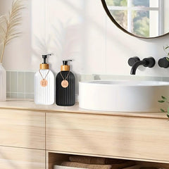 2pcs Hand Soap And Dish Soap Dispenser Set Letter Graphic Lotion Dispenser