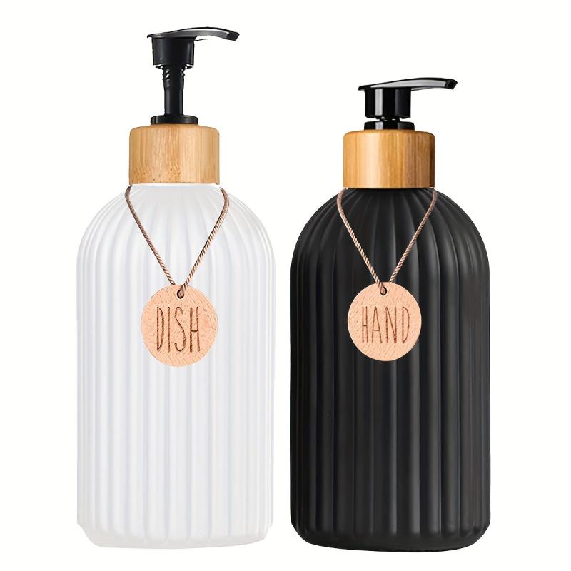 2pcs Hand Soap And Dish Soap Dispenser Set Letter Graphic Lotion Dispenser