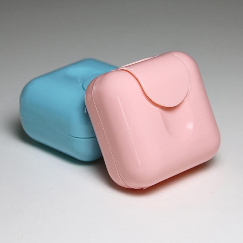 Portable Travel Soap Dispenser with Lid Convenient and Hygienic