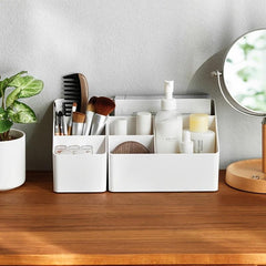 1pc grid Makeup Storage Box for Home and Bathroom Use