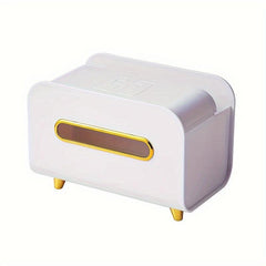 Multifunctional Tissue Box with Phone Bracket & Containers