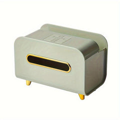 Multifunctional Tissue Box with Phone Bracket & Containers