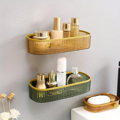 Wall Mounted Bathroom Shelf with Punch for Laundry Room Tub