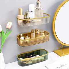 Wall Mounted Bathroom Shelf with Punch for Laundry Room Tub