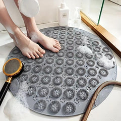 Non Slip Round Bathtub Massage Rug with Drainage Holes