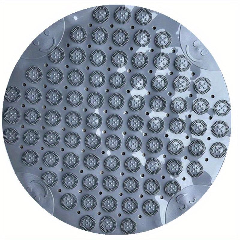 Non Slip Round Bathtub Massage Rug with Drainage Holes