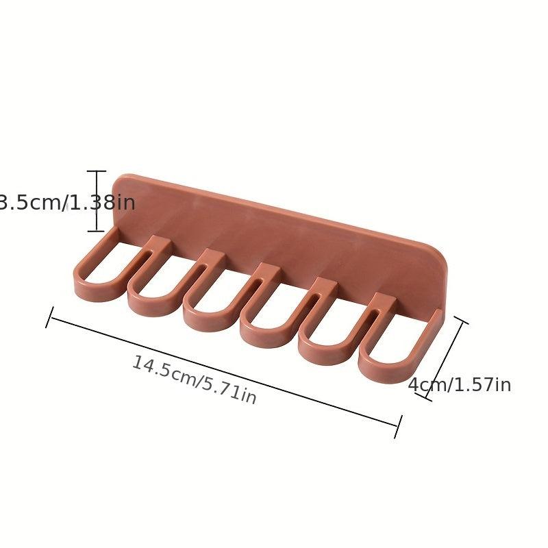 1pc Punching Strong Adhesive Hooks Wall Hanging Bathroom Storage Rack