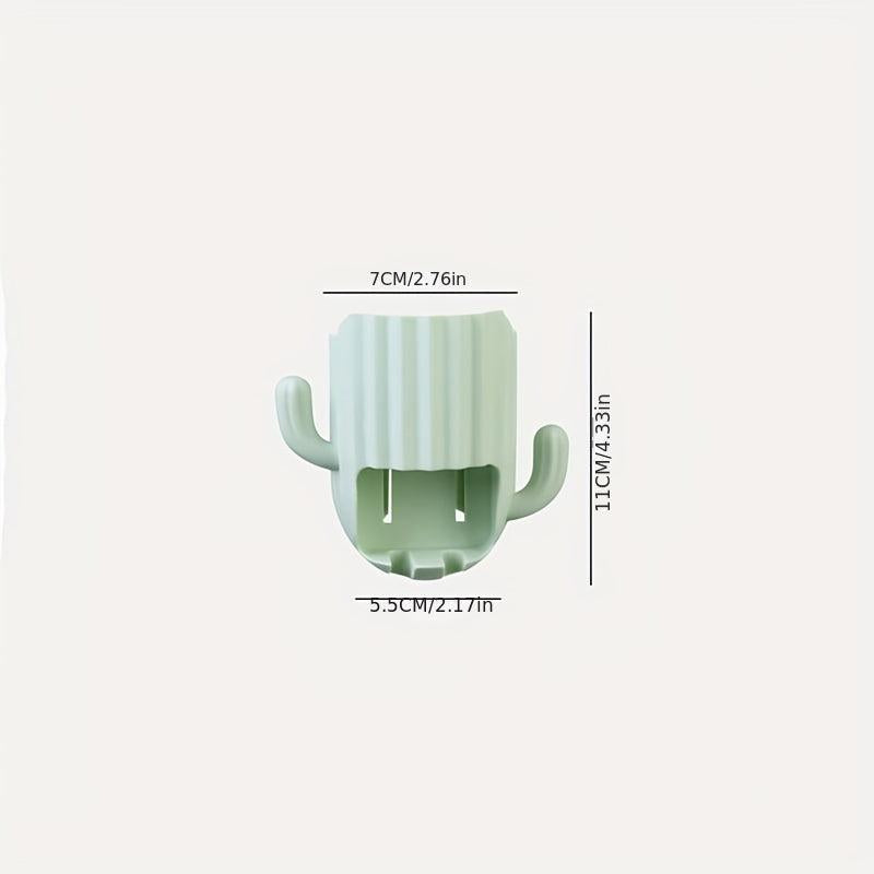 Cactus Toothbrush Holder Wall Mounted Storage Rack Multifunctional Organizer