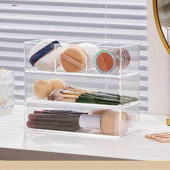 Acrylic Storage Box with Drawer Divisions Vanity Organizer