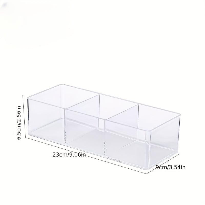 Acrylic Storage Box with Drawer Divisions Vanity Organizer