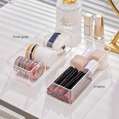 Acrylic Storage Box with Drawer Divisions Vanity Organizer