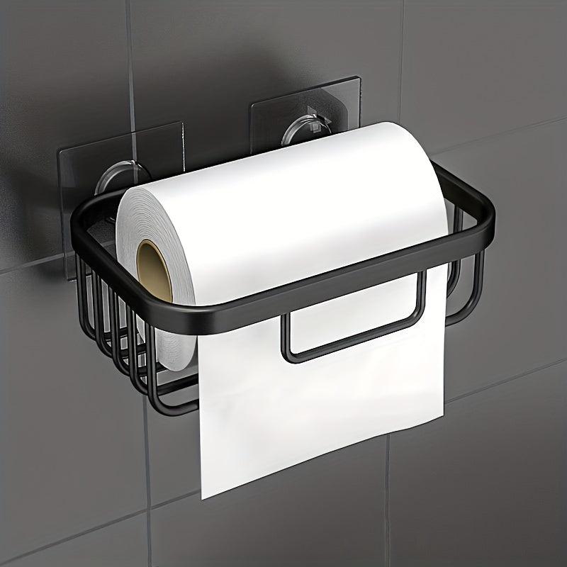Toilet Paper Holder Wall Mounted Tissue Storage Rack Bathroom Organizer
