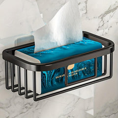 Toilet Paper Holder Wall Mounted Tissue Storage Rack Bathroom Organizer
