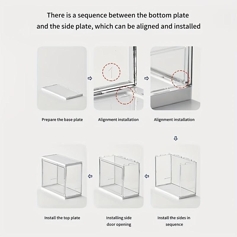 Transparent Cosmetic Storage Box Plastic Storage Box Clear Door Dustproof