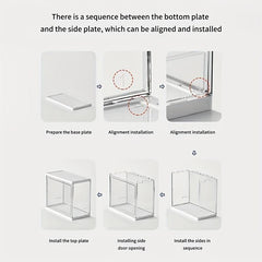 Transparent Cosmetic Storage Box Plastic Storage Box Clear Door Dustproof