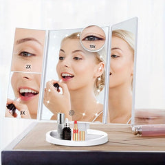 LED Makeup Mirror 10X Magnification & 180 Adjustable Bracket