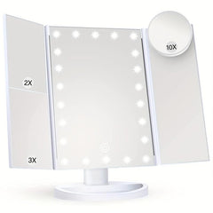 LED Makeup Mirror 10X Magnification & 180 Adjustable Bracket
