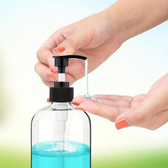 2pcs Soap Dispenser, Rust Proof Pump, Waterproof Labels, 16 Oz Capacity