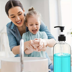 2pcs Soap Dispenser, Rust Proof Pump, Waterproof Labels, 16 Oz Capacity