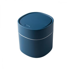 Small Trash Bin Desktop Garbage Can With Cover Plastic Home Bathroom Organizers