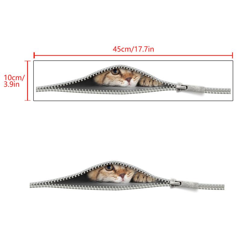 Zipper & Kitten Toilet Lid Decal Home Wall Decoration
