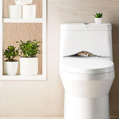 Zipper & Kitten Toilet Lid Decal Home Wall Decoration