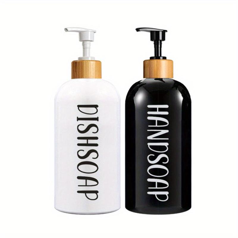 2pcs Large Capacity Soap Dispenser Set 500ml Liquid Plastic Dispenser