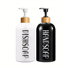 2pcs Large Capacity Soap Dispenser Set 500ml Liquid Plastic Dispenser