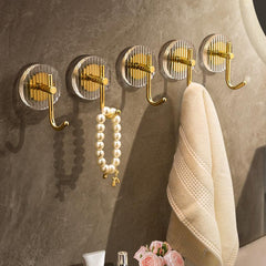 Acrylic Shower Hooks Self Adhesive Towel Holder Bathroom Accessories