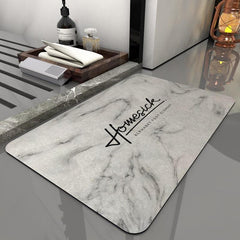 Diatom Mud Entrance Rug Quick Dry Absorbent Mat Gray