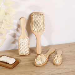 Bamboo Massage Comb Hairbrush for Women's Hair Care