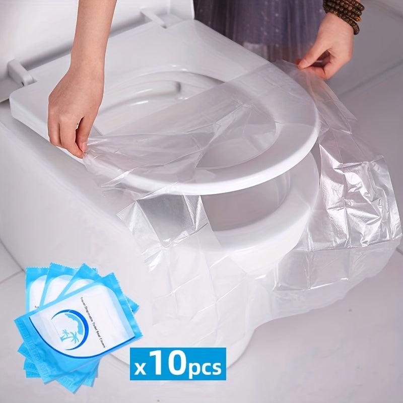 10pcs Disposable PE Toilet Seat Cover Large Potty Covers